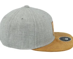 Logo Patch Grey/Suede Snapback - Bearded Man