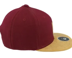 Logo Patch Maroon/Suede Snapback - Bearded Man