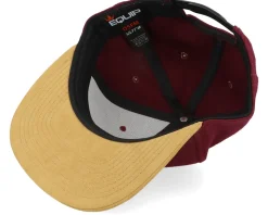 Logo Patch Maroon/Suede Snapback - Bearded Man