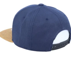 Logo Patch Navy/Suede Snapback - Bearded Man
