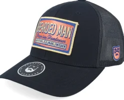 Logo Patch Red/Blue Black Trucker - Bearded Man