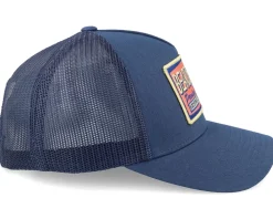 Logo Patch Red/Blue Navy A-frame Trucker - Bearded Man