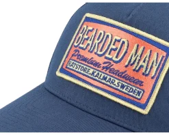 Logo Patch Red/Blue Navy A-frame Trucker - Bearded Man