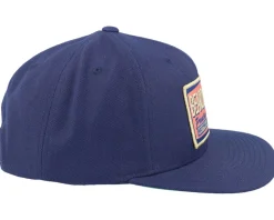 Logo Patch Red/Blue Navy Snapback - Bearded Man