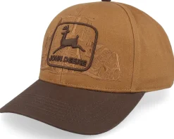 Logo Silhouette Embroidered Ball Brown Adjustable - John Deere