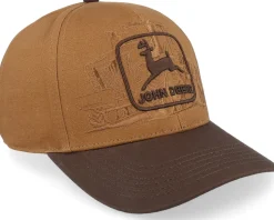 Logo Silhouette Embroidered Ball Brown Adjustable - John Deere