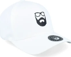 Logo White Flexfit - Bearded Man