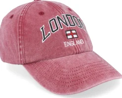London England Washed Red Dad Cap - Iconic