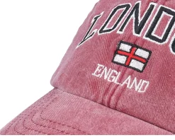 London England Washed Red Dad Cap - Iconic