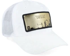 London Gold Patch Velvet White A-frame Trucker - Calza Pennello