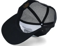 London Silver Patch Black A-frame Trucker - Iconic