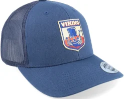 Longboat Shield Patch Navy Trucker - Vikings