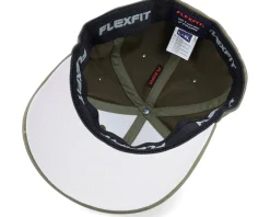 Longboat Shield Patch Olive Green Flexfit - Vikings