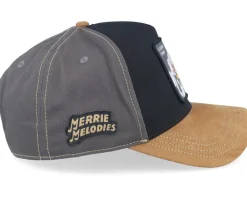 Looney Tunes Bugs & Daffy Grey/Black/Brown A-Frame Trucker - Capslab