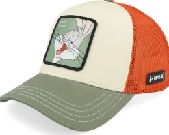 Looney Tunes Bugs Bunny Burgundy/White/Green A-Frame Trucker - Capslab