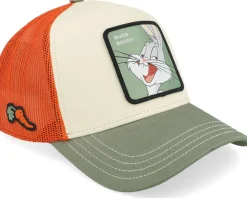 Looney Tunes Bugs Bunny Burgundy/White/Green A-Frame Trucker - Capslab