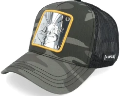 Looney Tunes Bugs Bunny Black/Camoflauge A-Frame Trucker - Capslab