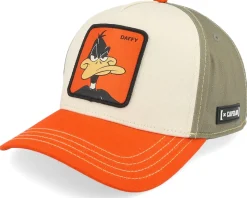 Looney Tunes Daffy Duck Grey/Beige/Red A-Frame Trucker - Capslab
