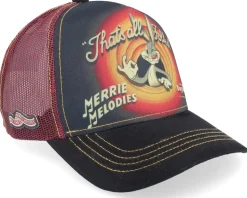 Looney Tunes Thats All Folks! Black/Maroon Trucker - Capslab