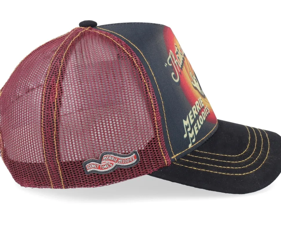 Looney Tunes Thats All Folks! Black/Maroon Trucker - Capslab