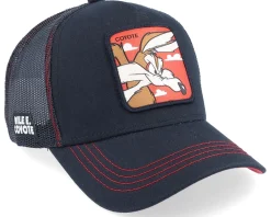 Looney Tunes Wile E Coyote Black Trucker - Capslab
