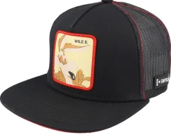 Looney Tunes Wile E Coyote Black Trucker - Capslab
