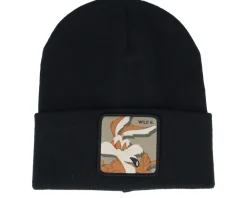 Looney Tunes Wile E Coyote Beanie Black Cuff - Capslab