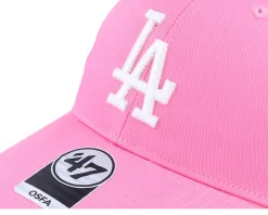 Los Angeles Dodgers Raised Basic Mvp Rose/White Dad Cap - 47 Brand