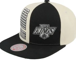 Los Angeles Kings Pop Panel Off White/Black Snapback - Mitchell & Ness