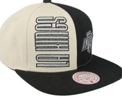 Los Angeles Kings Pop Panel Off White/Black Snapback - Mitchell & Ness