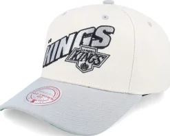 Los Angeles Kings Retro Type Pro Off White/Grey Adjustable - Mitchell & Ness