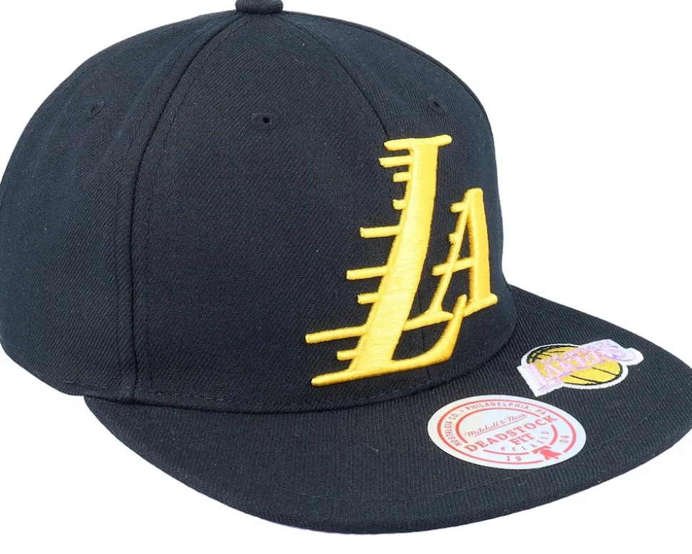 Los Angeles Lakers Dead Remix Deadstock Black Snapback - Mitchell & Ness