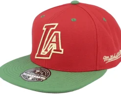 Los Angeles Lakers Nightmare Fitted Red/Green Fitted - Mitchell & Ness