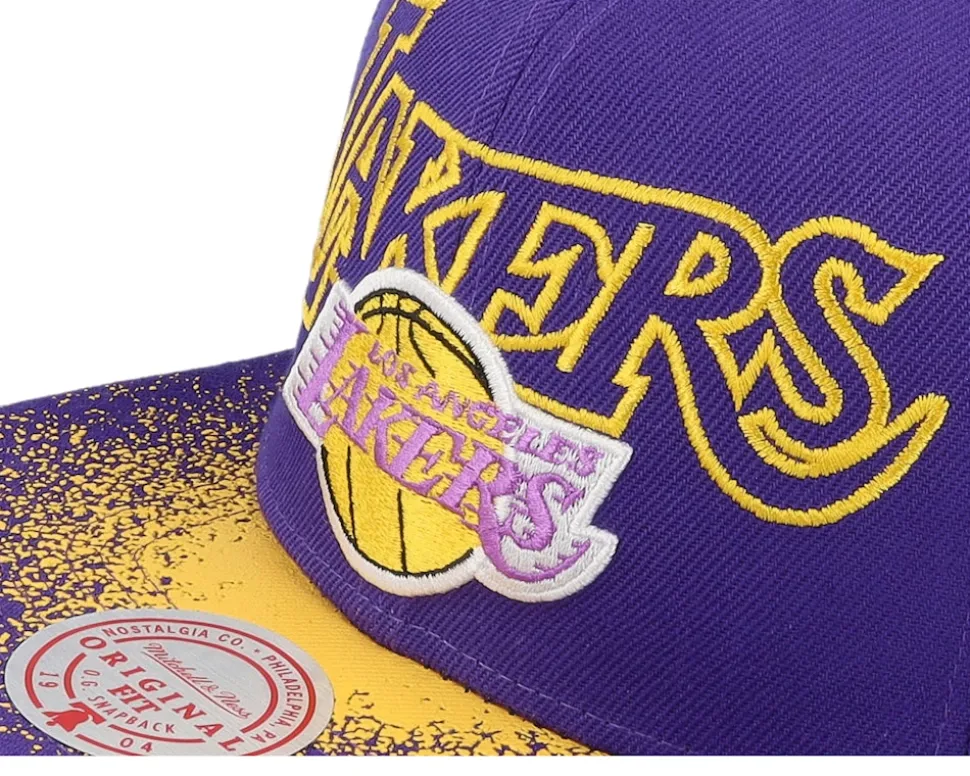 Los Angeles Lakers Re-take Hwc Purple Snapback - Mitchell & Ness