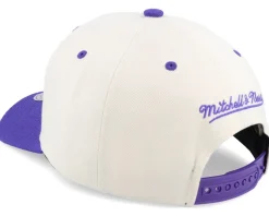 Los Angeles Lakers Retro Type Pro Off White/Purple Adjustable - Mitchell & Ness
