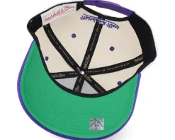 Los Angeles Lakers Retro Type Pro Off White/Purple Adjustable - Mitchell & Ness
