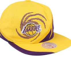 Los Angeles Lakers Spiral Deadstock Yellow Snapback - Mitchell & Ness
