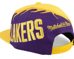 Los Angeles Lakers Spiral Deadstock Yellow Snapback - Mitchell & Ness