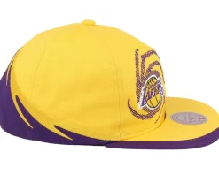 Los Angeles Lakers Spiral Deadstock Yellow Snapback - Mitchell & Ness