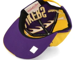 Los Angeles Lakers Spiral Deadstock Yellow Snapback - Mitchell & Ness