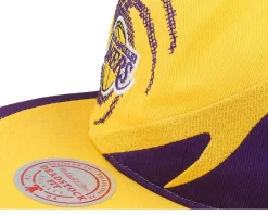Los Angeles Lakers Spiral Deadstock Yellow Snapback - Mitchell & Ness