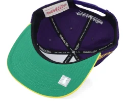 Los Angeles Lakers Sueduroy Cord Purple/Yellow Snapback - Mitchell & Ness