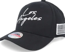 Los Angeles Script & Flag Black Adjustable - Iconic