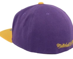 Louisiana State Tigers Core Side Purple Fitted - Mitchell & Ness