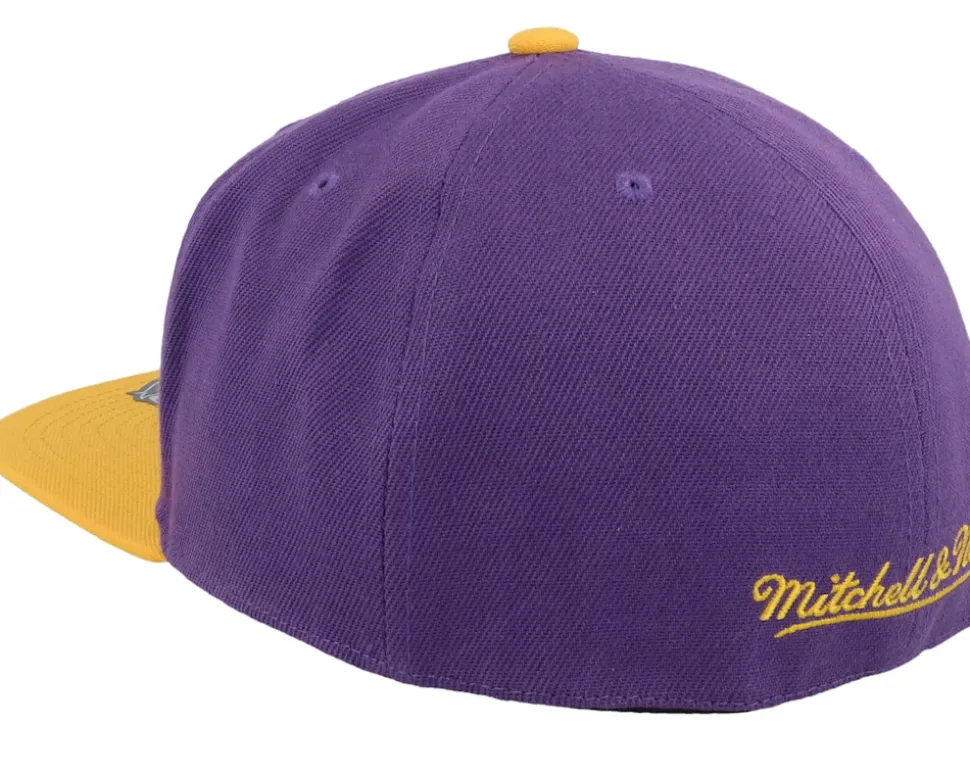 Louisiana State Tigers Core Side Purple Fitted - Mitchell & Ness