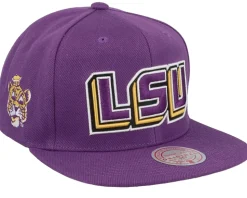 Louisiana State Tigers Core Side Purple Snapback - Mitchell & Ness