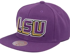 Louisiana State Tigers Core Side Purple Snapback - Mitchell & Ness