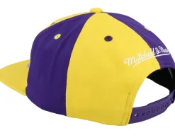 Louisiana State Tigers Pinwheel Of Fortune Yellow/Purple Snapback - Mitchell & Ness