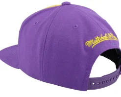 Louisiana State Tigers Retro V Purple Snapback - Mitchell & Ness