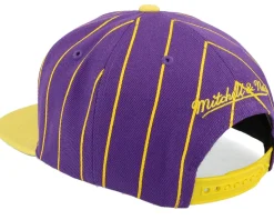 Louisiana State Tigers Team Pin Purple/Yellow Snapback - Mitchell & Ness